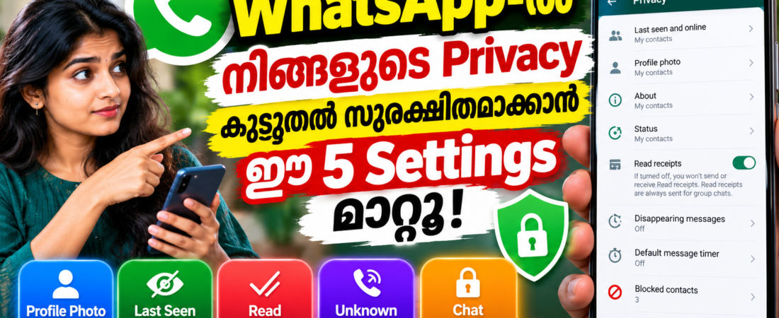 WhatsApp-ലെ നിങ്ങളുടെ Privacy കൂടുതൽ സുരക്ഷിതമാക്കാൻ ഈ 5 Settings മാറ്റൂ