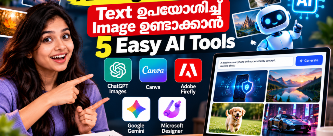 AI Image Generator: Text ഉപയോഗിച്ച് Image ഉണ്ടാക്കാൻ 5 Easy AI Tools