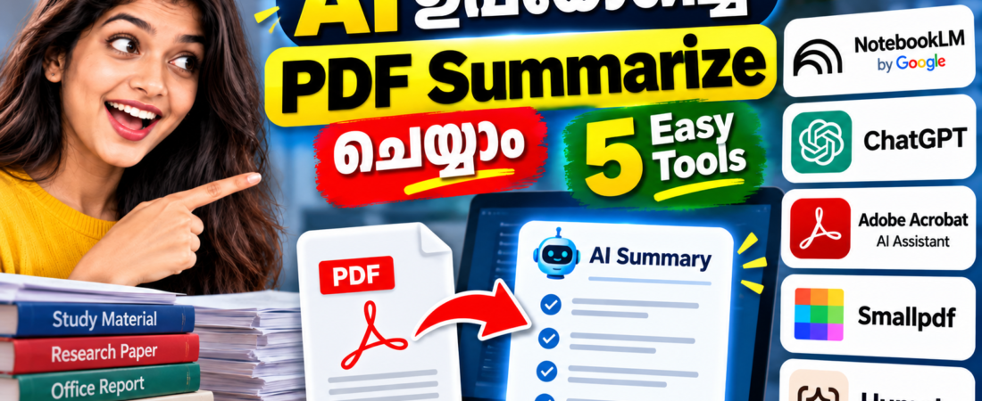 AI ഉപയോഗിച്ച് PDF Summarize ചെയ്യാം: 5 Easy Tools