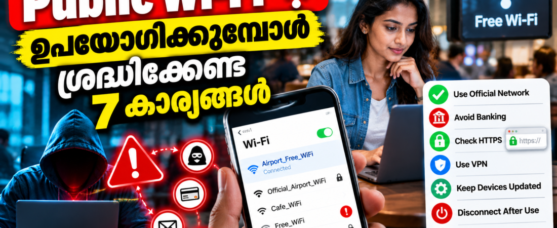 Public Wi-Fi ഉപയോഗിക്കുമ്പോൾ ശ്രദ്ധിക്കേണ്ട 7 കാര്യങ്ങൾ