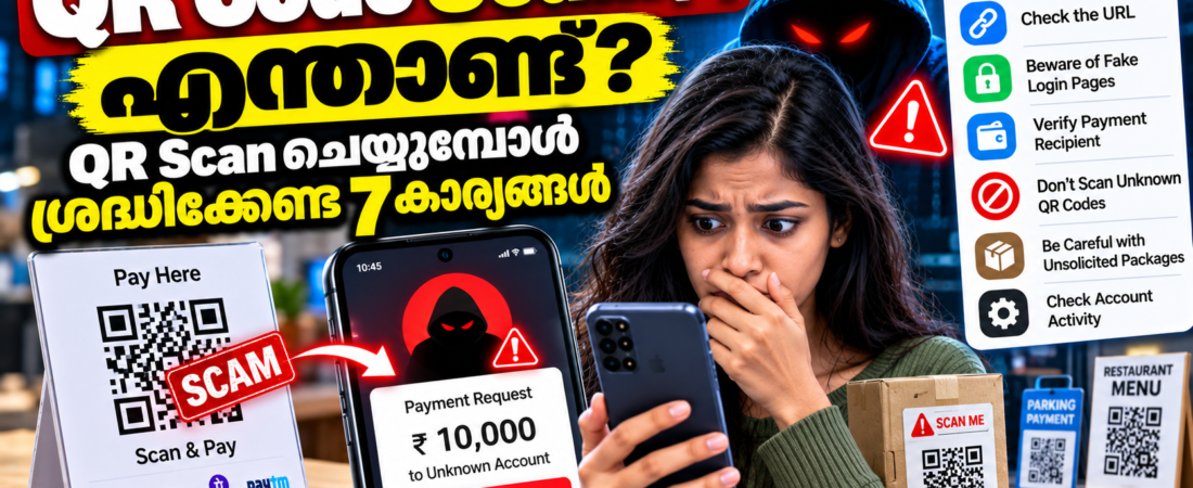 QR Code Scam എന്താണ്? QR Scan ചെയ്യുമ്പോൾ ശ്രദ്ധിക്കേണ്ട 7 കാര്യങ്ങൾ