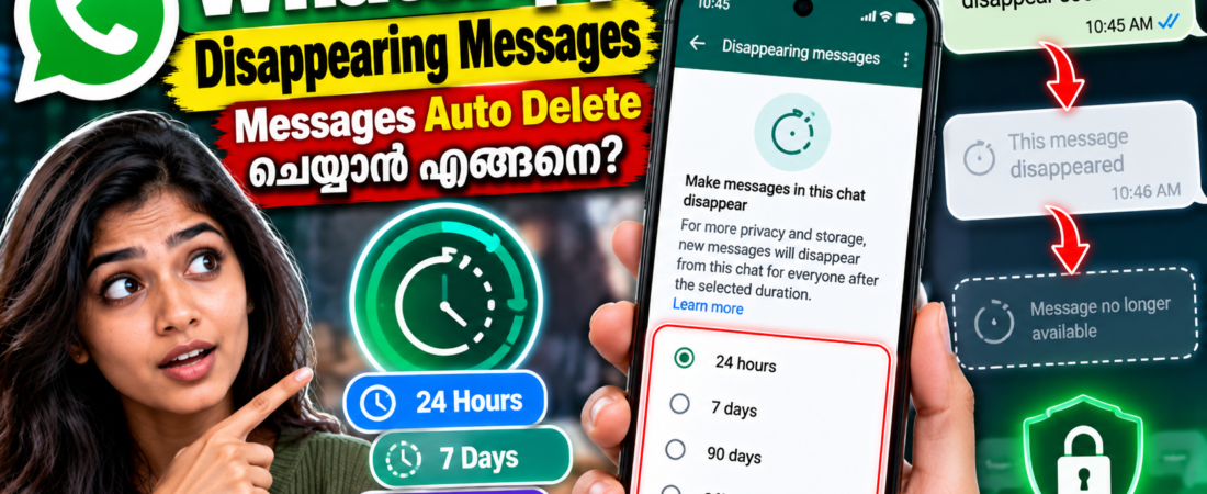 WhatsApp Disappearing Messages: Messages Auto Delete ചെയ്യാൻ എങ്ങനെ?